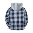 thumbnail image 4 of Kakii Men's Flannel Hoodie Shirts Casual Button Down Plaid Shirt Jackets for Men Long Sleeve Stylish Hooded with Pocket, 4 of 9
