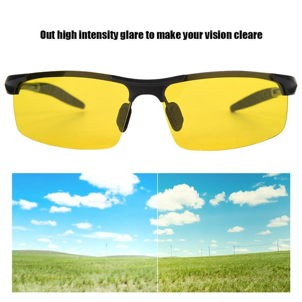 Amonida Dustproof Driving Sunglasses Hd Yellow Lens Anti Glasses Men Women Polarized Night Vision Sunglasses For Cycling Safety