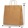 thumbnail image 3 of Elegant Supply Kraft Paper Bags with Twisted Handles-13x7x17 inches, Bulk Multiuse Solid Print Bags, Perfect for Any Occasion, 25 Pack, 3 of 3