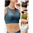 thumbnail image 2 of Ropa interior de mujer Sujetador de yoga para mujer malla ahuecada entrenamiento sin cables chaleco informal para correr, 2 of 7