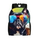 thumbnail image 1 of Fotbe Rainbow Bulldog Sunglasses Mochila de Viaje para Laptop, Mochila Ejecutiva Delgada y Resistente 15.6", 1 of 8