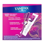 Tampax Radiant Tampons Multipack, with LeakGuard Braid, Regular/Super, 38 Count