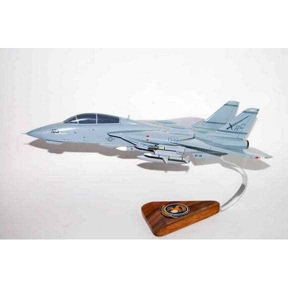 VF-32 Fighting Swordsmen F-14b (1999) Tomcat Model, 1/42 (18") Scale, Mahogany, Navy, Fighter