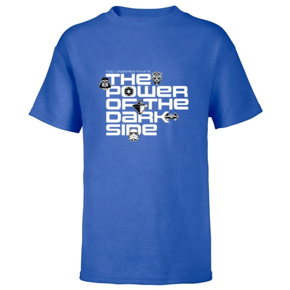 Star Wars Sith You Underestimate the Power of the Dark Side - Short Sleeve T-Shirt for Kids - Customized-Royal