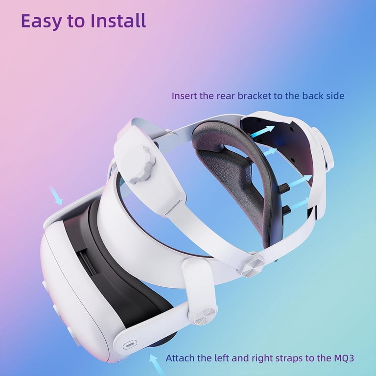 Upgraded Head Strap for Meta/Oculus Quest 3 with Back Brace Upgraded Head Strap for Meta/Oculus Quest 3 with Back Brace