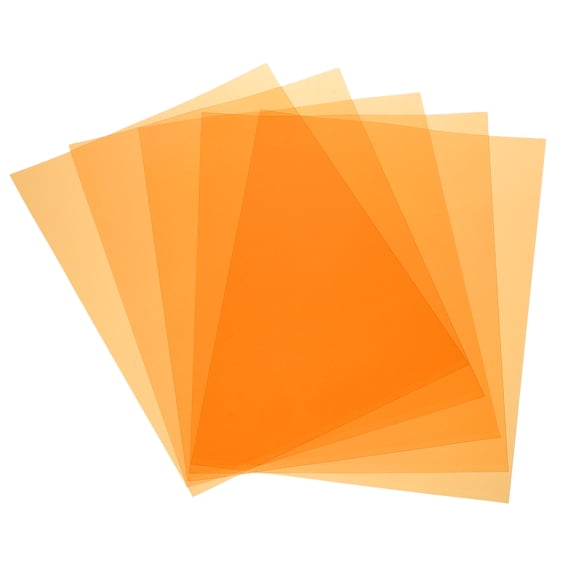 5 Pcs Color Correction Gel Light Filter Transparent Film 11.7 x 8.3 Inch, Orange
