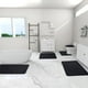 thumbnail image 4 of Juego de alfombras de baño de espuma, con forro polar grueso y suave, absorbentes y lavables a máquina, con base antideslizante para mayor seguridad en la ducha (Negro), 4 of 9