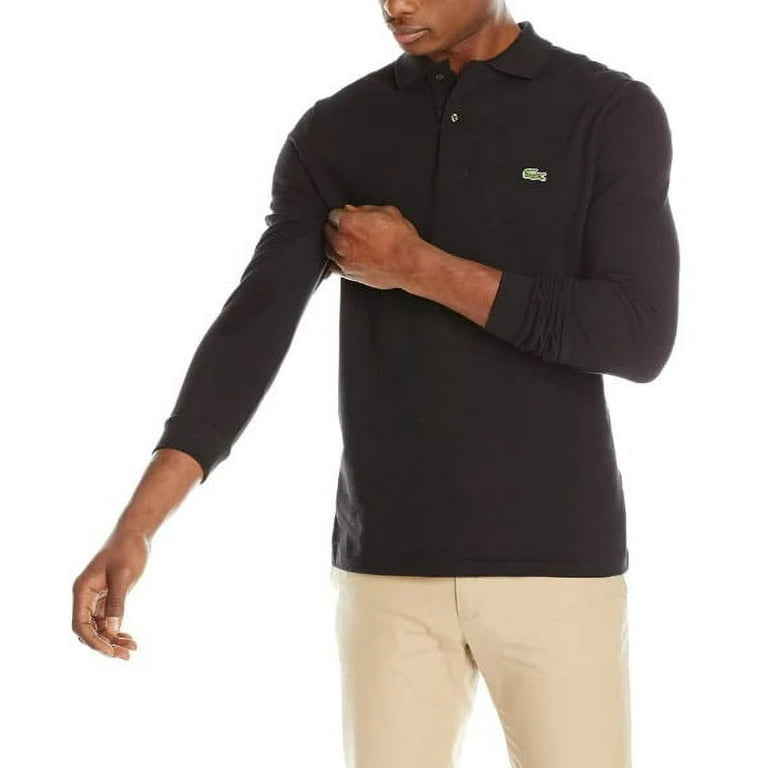 Lacoste men's long sleeve pique outlet polo