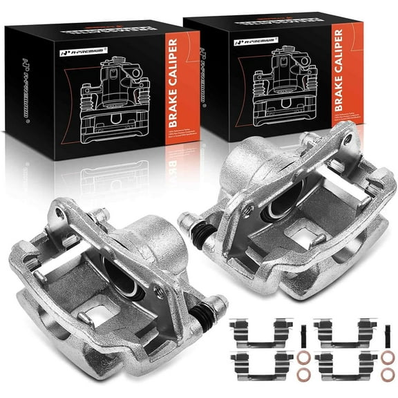 A-Premium Disc Brake Caliper Assembly with Bracket Compatible with Chevy Cobalt 2005-2010 Pontiac G5 2007-2009 Pursuit 2005-2006 Front Left and Right Side 2-PC Set
