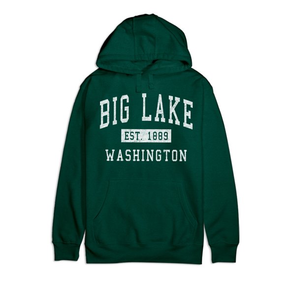 Big Lake Washington Classic Established Premium Cotton Hoodie