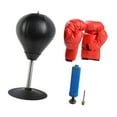 thumbnail image 4 of Reacción de boxeo Bola de succión Copa base Bola con guantes Bolso de bolsa de boxeo Boxing para ejercicio Fitness Adultos Negro, 4 of 7