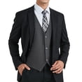 thumbnail image 4 of Mens Suit Vest, Formal Dress Waistcoat Business Wedding Vests with 3 Pockets Solid Color Tuxedo L, 4 of 7