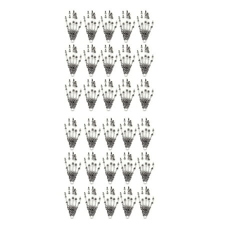 

30Pcs / 3 Sets Delicate DIY Ghost Hand Scary Bracelet Accessories for Halloween (Tibetan Silver)