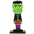 thumbnail image 2 of Vikakiooze Halloween Pumpkin Man Witch Home Table Decoration Woodwork Ornaments, Halloween Decorations, 2 of 3