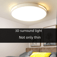thumbnail image 3 of Lámpara de techo LED redonda simple para dormitorio, sala de estar, luz atmosférica, lámpara de techo, lámparas de pasillo de tres pruebas, 3 of 5
