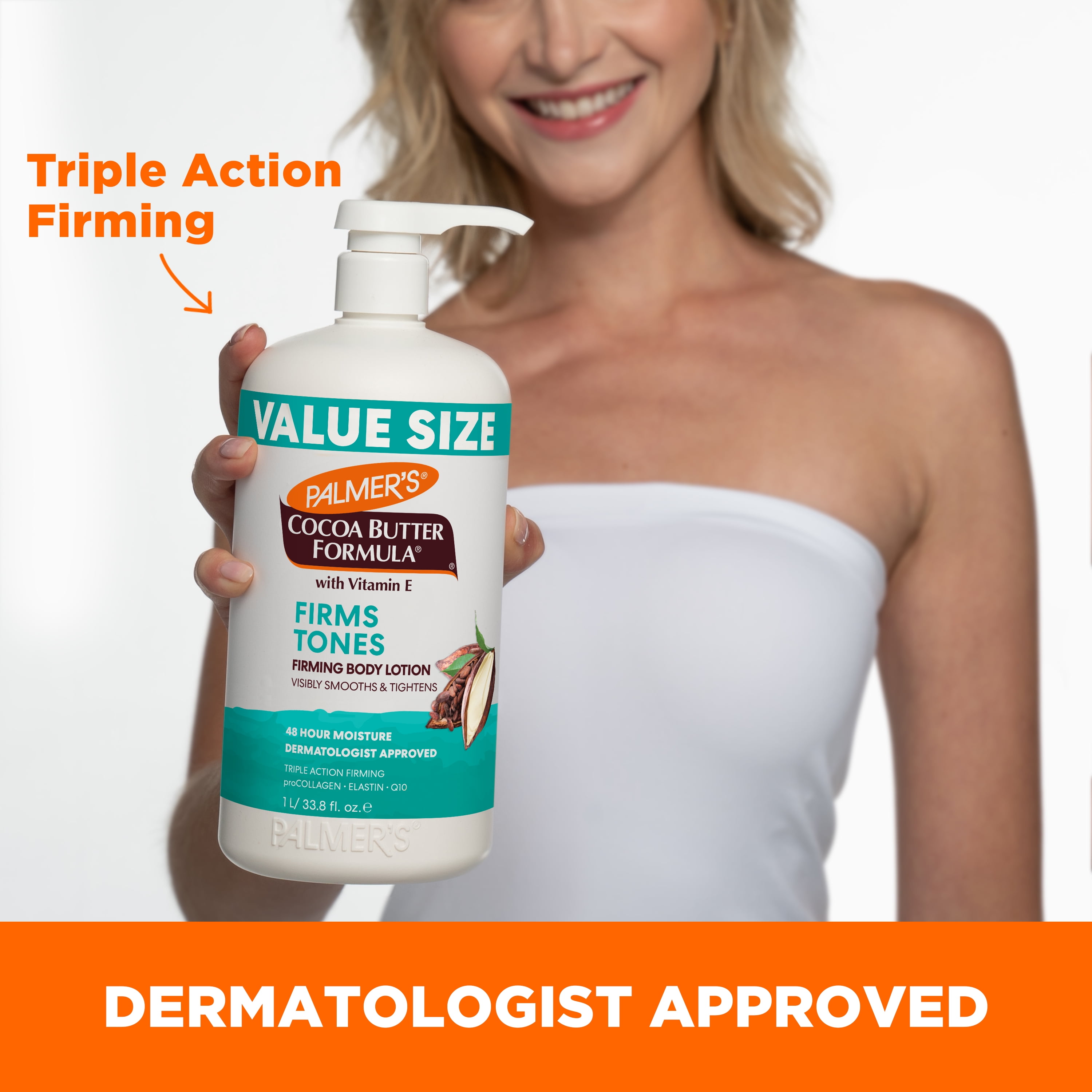 Palmer's Cocoa Butter Formula Firming Body Lotion Smooths and Tightens Loose Dry Skin 33.8 oz