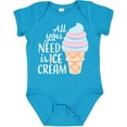 thumbnail image 3 of Inktastic All You Need is Ice Cream with Ice Cream Cone Boys or Girls Baby Bodysuit, 3 of 5