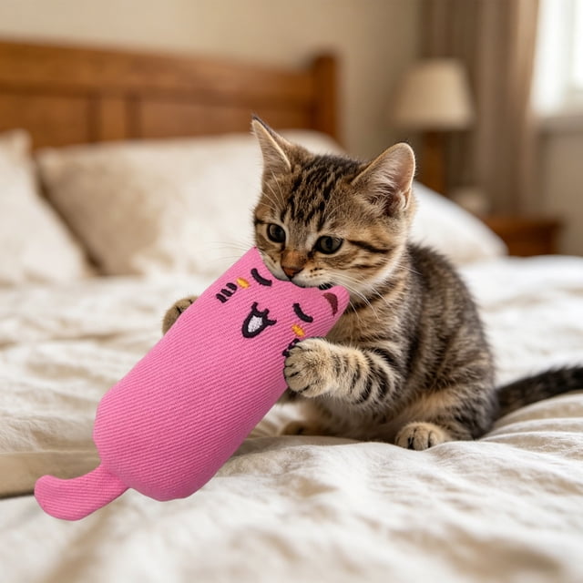 Catnip Cat Toy for Indoor Cats and Kittens – Soft Lightweight Small Toy with Real Catnip, Variety of Shapes, Perfect for Batting, Tossing and Carrying