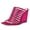 Magenta, variant on YDN Women Fashion Cutout Square Open Toe Mules Slip On Wedge High Heel Sandals Outdoor Dressy Office Casual Slipper Shoes Size 4 Green