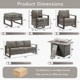 thumbnail image 7 of Unnifurnzi 8 Pieces Patio Furniture Set with Fire Pit Table-All Weather Wicker Outdoor Couch with Outdoor Swivel Chairs Outdoor Patio Furniture Set for Garden Backyard Balcony Poolside-Gray/Gray, 7 of 7
