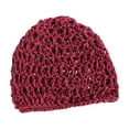 thumbnail image 2 of GUOOL Mesh Crochet Hair Net Curls Hair Wrap Lightweight Soft Elastic Crocheted Cap Red, 2 of 9
