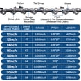 thumbnail image 2 of Hormy 12" Replacement Chainsaw Chain for 3/8" Pitch, .050" Gauge 47 Drive Links, Semi Chisel, 2 of 10