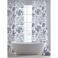 thumbnail image 5 of Coastal Blue Sheer Curtains 96 Inch Length 2 Panels Set for Living Room/Bedroom, Ocean Starfish Retro Conch Summer Shell Curtain Sheers Drapes Rod Pocket Curtains Window Treatment Set 52''x96''x2, 5 of 7