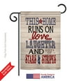 thumbnail image 2 of Breeze Decor G161084-BO This Home Star and Stripes Americana Patriotic Impressions Decorative Vertical 13" x 18.5" Double Sided Garden Flag, 2 of 4