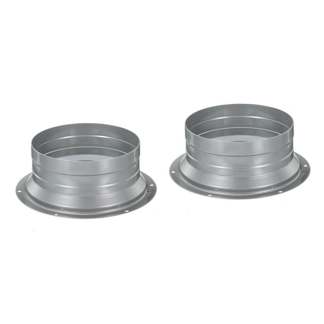 Conector de conducto de 5 pulgadas Uxcell, accesorio de metal, brida de manguera de escape, conducto de ventilación redondo, paquete de 2
