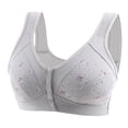 thumbnail image 3 of POIUYTR Mature Women's Cotton Camisole - Front Button Wireless Bra Soft Cotton Linning for All-Day Comfort, 3 of 9