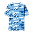 thumbnail image 4 of Arlun Women's Camo Print Short Sleeve T Shirts Trendy Classic Crew Neck Loose Breathable Tops Loose Fit Comfortable Daily Wear Summer Street Style Graphic Tees 1-Blue XXXXXXL, 4 of 4