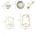 thumbnail image 4 of ANJORALA 13 Pcs Tea Sets for Adult, Europe Tea Cup Set Coffee Cups with Spoon & Saucer, White, 4 of 10