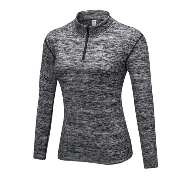 Qarigey Sudadera con capucha de cuello para mujer de otoño, camisetas térmicas para hacer ejercicio y correr para niñas, ropa cálida Type5 NO5