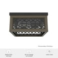 thumbnail image 6 of Hunter - Chevron 2-light Rustic Iron, Medium Size Flush Mount Light, Dimmable, Casual Style, Square Shaped, for Bedrooms, Dining, Living Rooms - 19969, 6 of 6