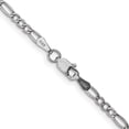 thumbnail image 3 of 14K White Gold Figaro Chain Necklace 18 inch 2.5 mm Semi-Solid with Lobster Clasp, 3 of 4