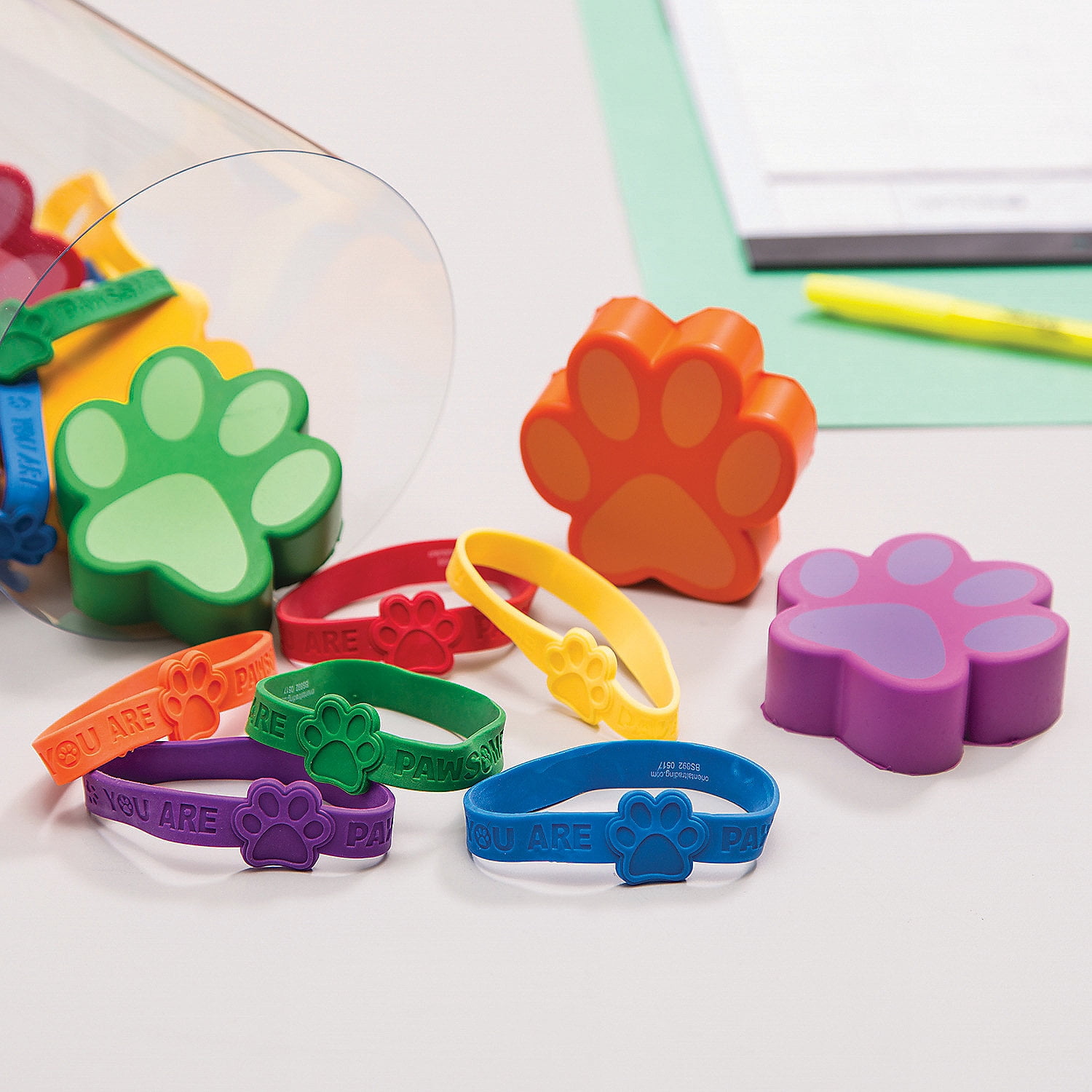 Fun Express Paw Print Stress Toys Bulk 48 Pc