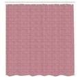 thumbnail image 2 of Ambesonne Vintage Shower Curtain, Minimalist Flowers Dots, 69"Wx75"L, Dried Rose and Pastel Pink, 2 of 4