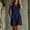 *Navy, variant on ClodeEU Women's Sleeveless Peter Pan Collar Contrast Trim Mini Dress, Casual A-Line Sundress with Pockets Beige,Women's Plus L