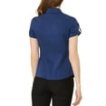 thumbnail image 3 of INSPIRE CHIC Women's Elegant Short Sleeve Career Button Down Shirt, 3 of 6