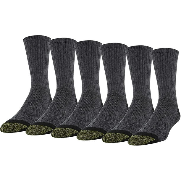 Gold Toe Men's Socks Crew Athletic 6Pack Breathable Soft Cotton Blend