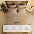 thumbnail image 4 of Twin Size 4-Piece Bed Sheet Set, 100% Microfiber, Solid Taupe , 15-Inch Deep Pocket, Soft & Wrinkle-Resistant, 4 of 7