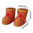 thumbnail image 2 of Imitation Handmade Woven Boot Storage for Home Desktop Ornament Multifunctional Decorative Arrangement and Organizer with Durable PP Material 2PCS, 2 of 6