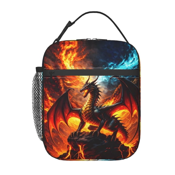 Dragon Lunch Bag Portable Thermal Lunch Box for Men and Women