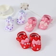thumbnail image 6 of LNMQLPDBS Kids Summer Shoes Heart Printed with Bowknot Anti Kick Breathable Wear Sandals Closed Toe Summer Outdoor Sandals Lightweight Shoes Casual Soft Non-Slip Sole First Walkers Cute Shoes, 6 of 6