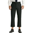 thumbnail image 1 of INSPIRE CHIC Men's Formal Cropped Pants Solid Color Flat Front Dress Trousers Black 32, 1 of 6