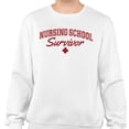 thumbnail image 2 of Nursing School Survivor Sweatshirt Unisex Medium White, 2 of 5