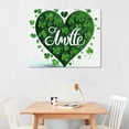 thumbnail image 2 of Acheng Love Shamrock Wall Art for Living Room/Bedroom, Canvas Bathroom Decor Wall Art Kitchen Office Framed Wood Picture, St. Patrick's Day Irish Clover Spring  pattern3, 2 of 6