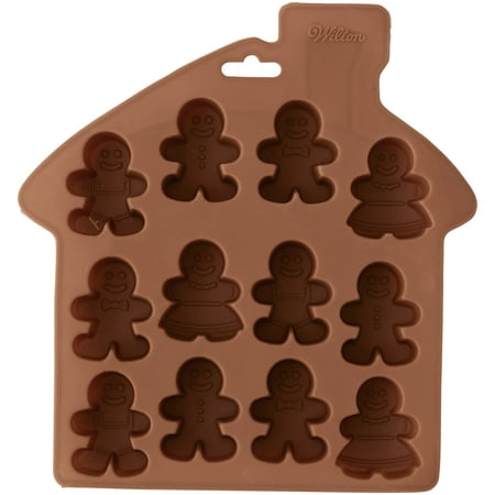Wilton Silicone Gingerbread People Bite-Size Treat Mold, 12-Cavity