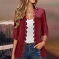 thumbnail image 2 of Women's Cardigan Summer Fashion Style Lace Short Sleeve Open Front Kimono For Women Cardigan Sweaters for Women, 2 of 2