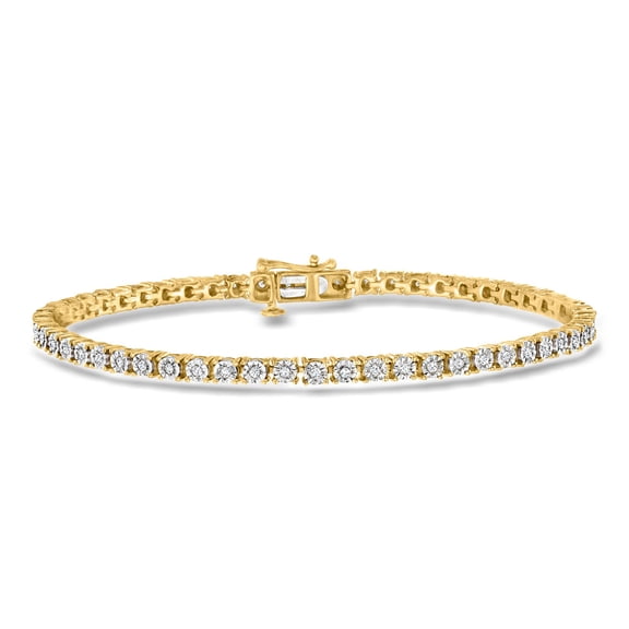 Ross-Simons 0.50 ct. t.w. Diamond Tennis Bracelet in 18kt Gold Over Sterling, Women's, Adult